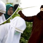 Hukuman syariah: Seorang perempuan dicambuk atas tuduhan perzinahan di Aceh, Indonesia