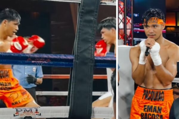 Eman Bacosa Pacquiao mengalahkan lawannya dari Indonesia dalam laga di Bohol