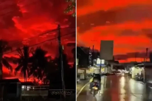 Langit di Indonesia Berubah Menjadi Merah Darah Akibat Fenomena Optik Langka
