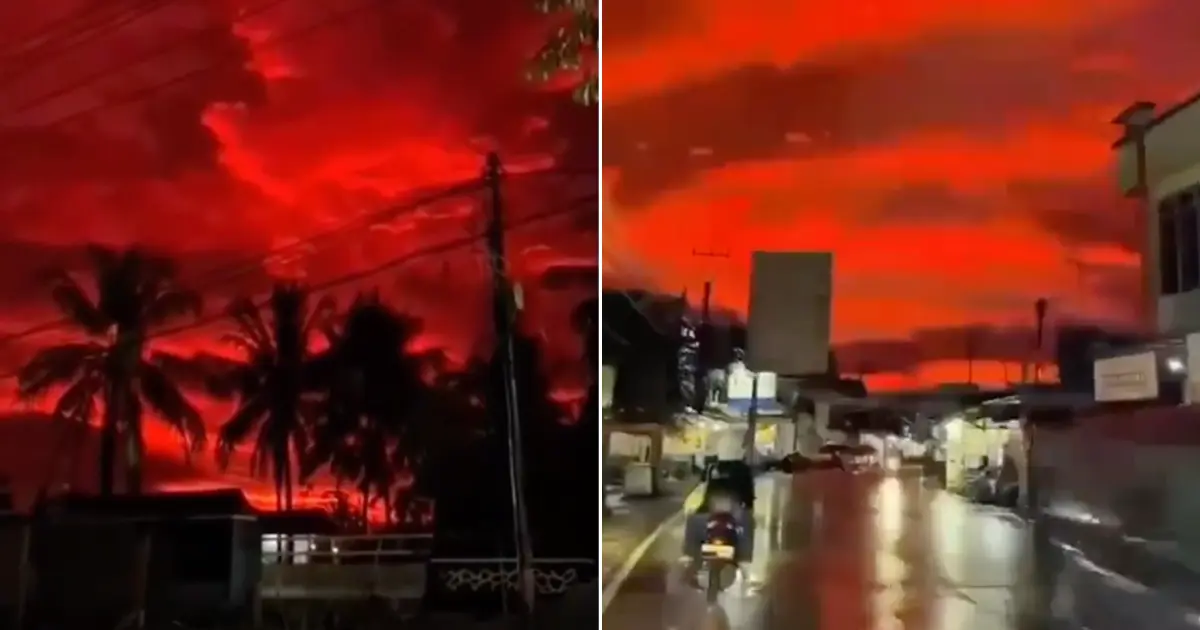 Langit di Indonesia Berubah Menjadi Merah Darah Akibat Fenomena Optik Langka